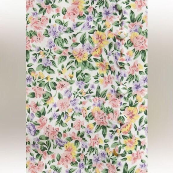 NEW Lulus “Even Sweeter” Floral Button-Front Mini Skirt Women XL (Fits Size 14) - Picture 7 of 11